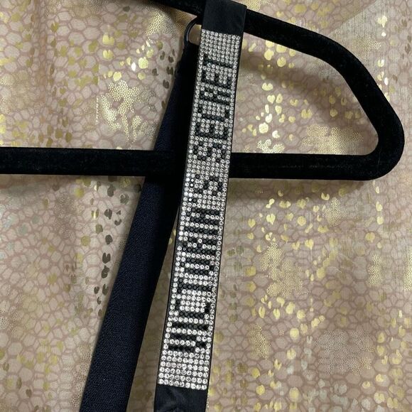 Victoria’s Secret Black Rhinestone Strap Pushup Corset Bra Top 34DD - Picture 5 of 9